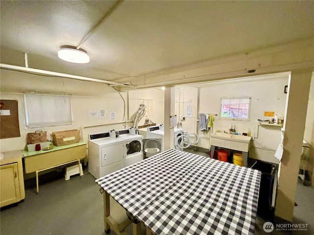220 W Olympic Pl Unit 309, Seattle, WA 98119 - washroom with washer and dryer and a sink