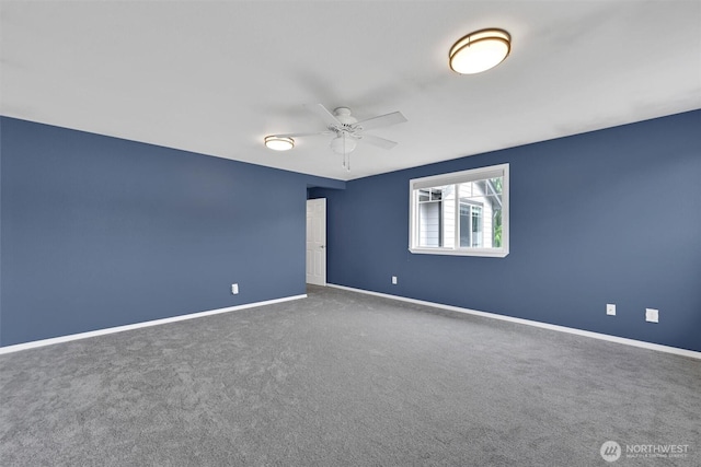 24213 41st Ave E, Spanaway, WA 98387 - carpeted empty room featuring a ceiling fan and baseboards