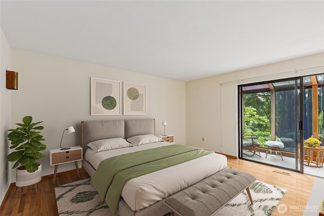 5019 E Mercer Way, Mercer Island, WA 98040 - bedroom featuring access to exterior and wood finished floors