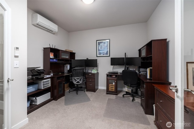 742 Parkland Loop, Sedro Woolley, WA 98284 - office featuring an AC wall unit, light colored carpet, and baseboards