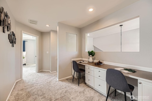 3402 174th Pl SE, Bothell, WA 98012 - office space featuring built in desk, light carpet, recessed lighting, and baseboards