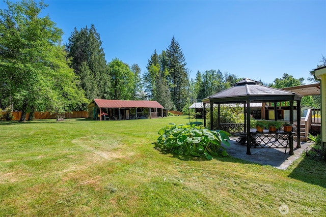 20800 Hartry Ln, Sedro Woolley, WA 98284 - view of yard with a gazebo and a patio