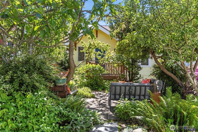 1220 SW Orchard St, Seattle, WA 98106 - view of yard featuring a deck and a patio
