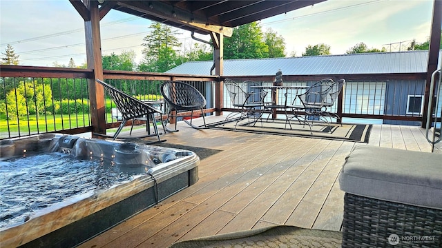 4319 H Street Rd, Blaine, WA 98230 - wooden deck featuring a hot tub