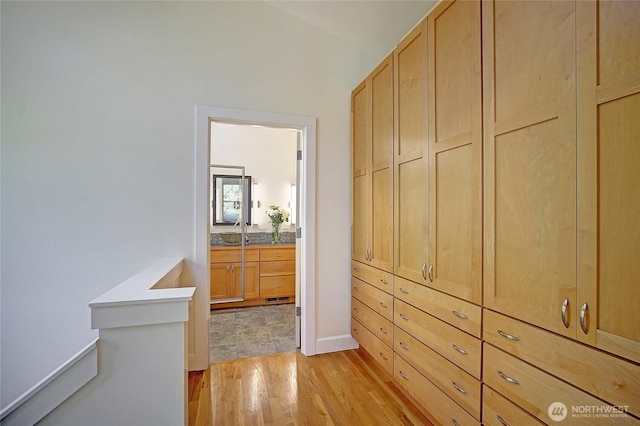 1577 Arrowhead Beach Rd, Camano Island, WA 98282 - hall featuring light wood-style flooring