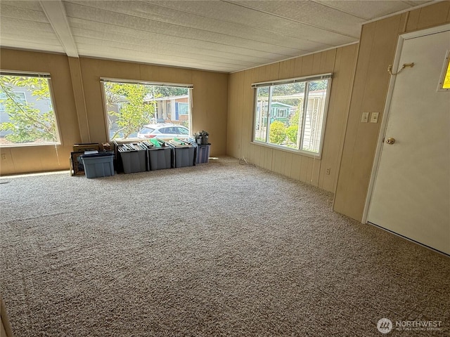 1415 84th St SE Unit 196, Everett, WA 98208 - empty room with carpet flooring and wooden walls