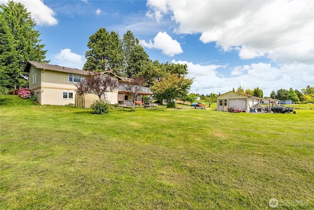 405 E Wiser Lake Rd, Lynden, WA 98264 - view of green lawn featuring a garage and an outdoor structure