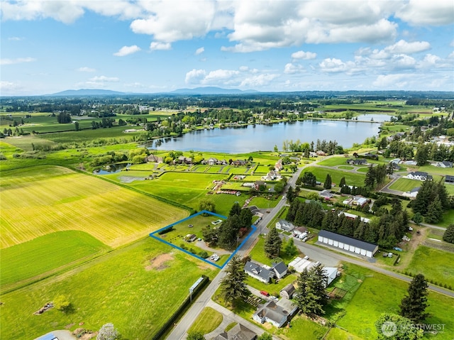 405 E Wiser Lake Rd, Lynden, WA 98264 - aerial view of property and surrounding area with a large body of water and property boundaries highlighted