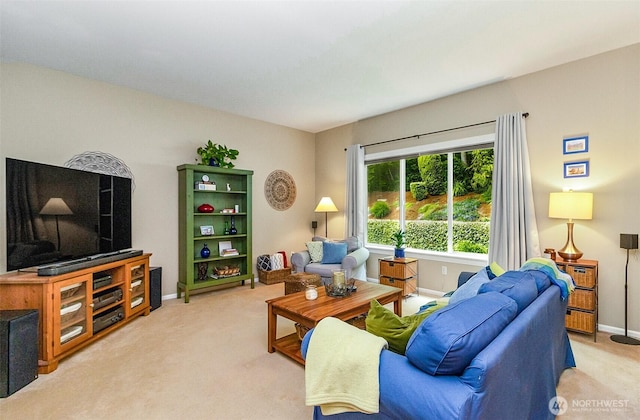7623 152nd St SE, Snohomish, WA 98296 - living room with light carpet and baseboards