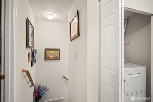 8828 238th St SW Unit D-1, Edmonds, WA 98026 - hall featuring washer / clothes dryer