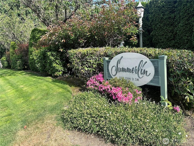 8828 238th St SW Unit D-1, Edmonds, WA 98026 - community / neighborhood sign featuring a lawn