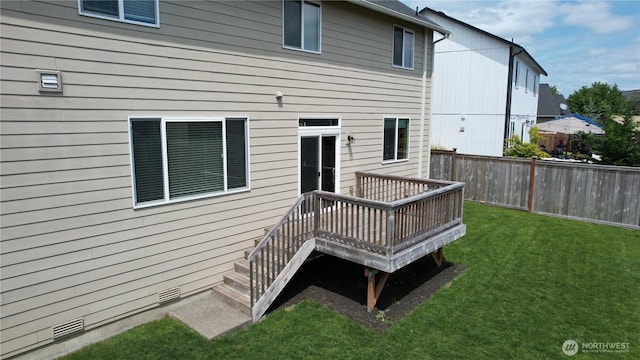 10027 SE Dotson St SE, Yelm, WA 98597 - back of house featuring a deck and crawl space