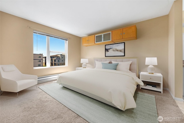 4343 Roosevelt Way NE Unit 401, Seattle, WA 98105 - bedroom featuring light carpet and baseboards