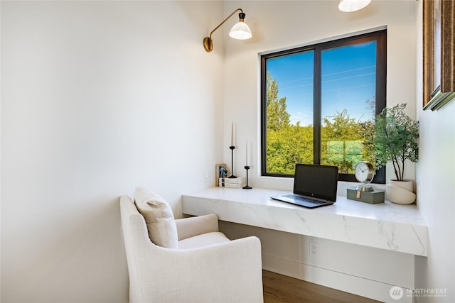 4489 Sucia Dr, Ferndale, WA 98248 - office area with wood finished floors