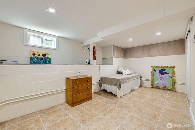 12019B 25th Ave NE, Seattle, WA 98125 - bedroom featuring recessed lighting and light tile patterned floors