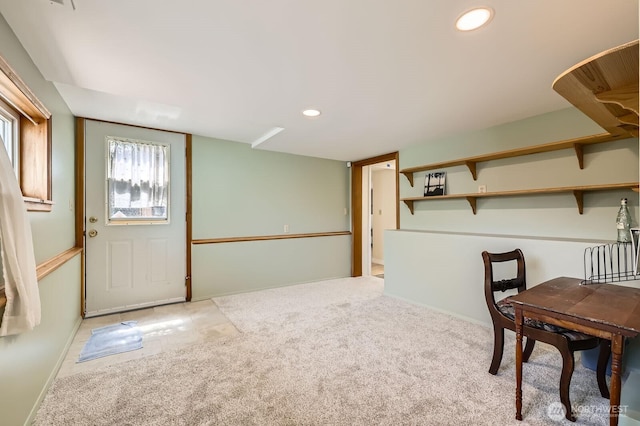 12019B 25th Ave NE, Seattle, WA 98125 - entrance foyer featuring carpet floors and recessed lighting