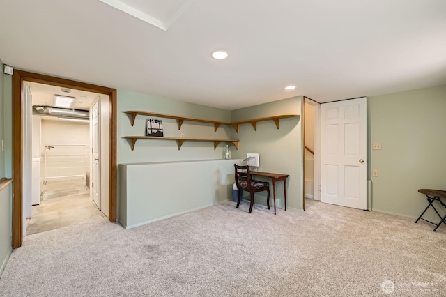 12019B 25th Ave NE, Seattle, WA 98125 - finished below grade area featuring light colored carpet, baseboards, and recessed lighting
