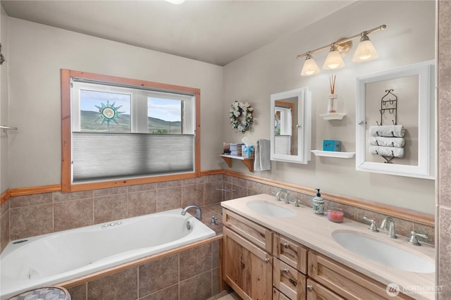 418 Summer Pl SW, Mattawa, WA 99349 - bathroom with a garden tub and double vanity