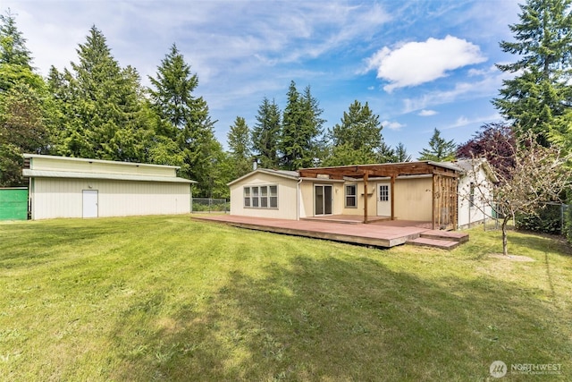 824 Cherub Pl E, Port Orchard, WA 98366 - rear view of house with a wooden deck