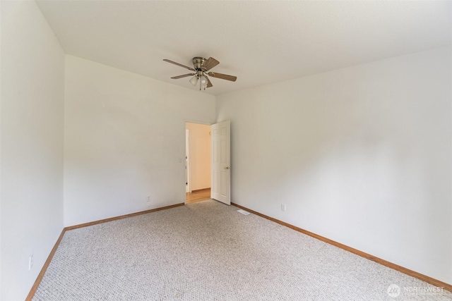 824 Cherub Pl E, Port Orchard, WA 98366 - empty room with ceiling fan, light carpet, and baseboards