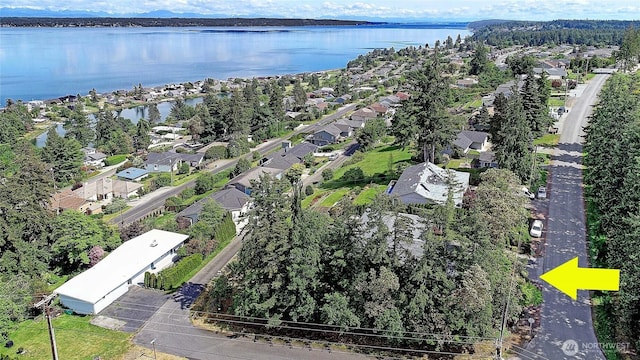 1351 Crestview Dr, Camano Island, WA 98282 - aerial overview of property's location with a nearby body of water and nearby suburban area