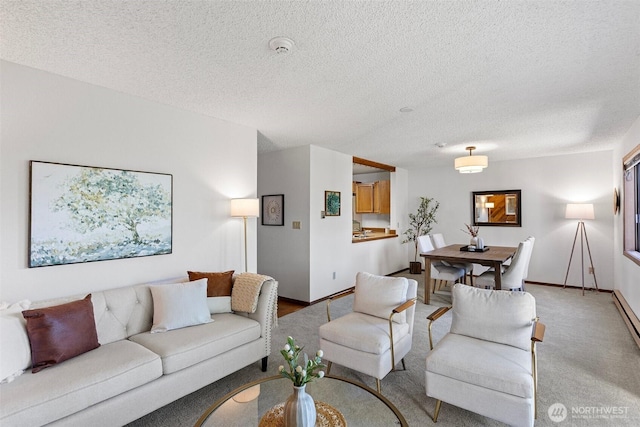 12840 SE 40th Ct Unit A4, Bellevue, WA 98006 - living area featuring a textured ceiling and baseboards