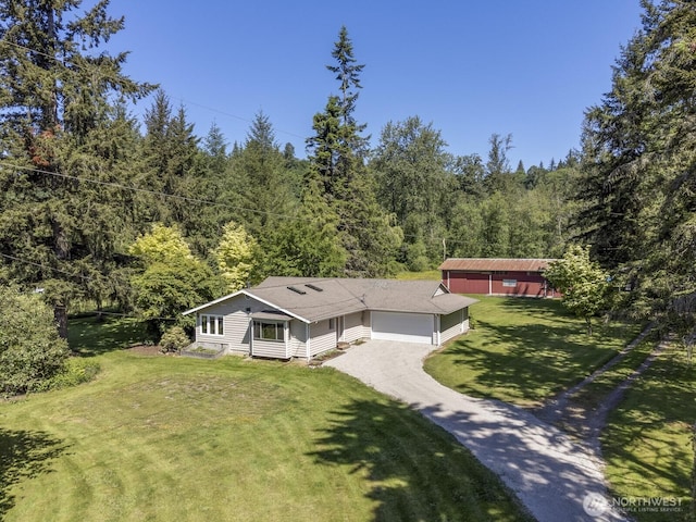 21709 Jordan Rd, Arlington, WA 98223 - view from above of property with a heavily wooded area