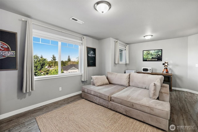 10713 Palisades St SE, Yelm, WA 98597 - living area with wood finished floors and baseboards