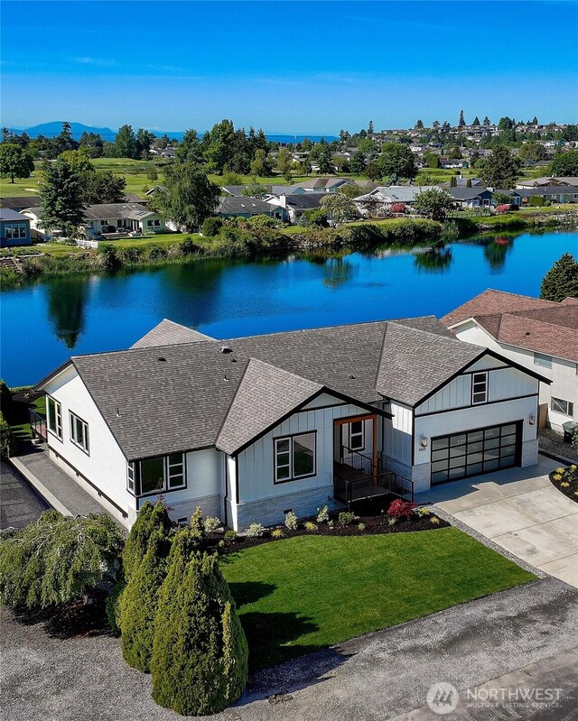 5425 Salish Rd, Blaine, WA 98230 - aerial perspective of suburban area featuring a nearby body of water