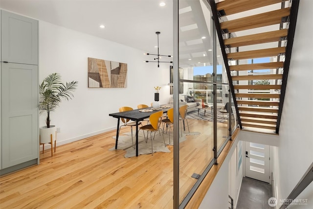 3852 Beach Dr SW Unit A, Seattle, WA 98116 - home office with light wood-style flooring and recessed lighting
