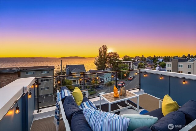3852 Beach Dr SW Unit A, Seattle, WA 98116 - balcony featuring outdoor lounge area