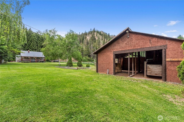 1361 Mission Creek Rd, Cashmere, WA 98815 - view of grassy yard featuring an outbuilding