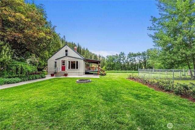 1361 Mission Creek Rd, Cashmere, WA 98815 - view of yard with an outdoor fire pit