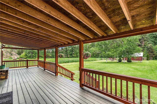 1361 Mission Creek Rd, Cashmere, WA 98815 - wooden terrace featuring a lawn