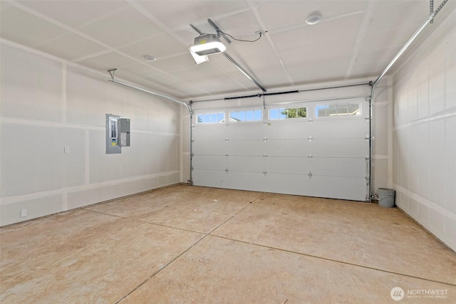 2120 Hawks View Ln, Winlock, WA 98596 - garage with electric panel and a garage door opener