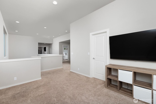 8223 31st Street Ct E, Edgewood, WA 98371 - unfurnished living room featuring carpet, recessed lighting, and baseboards