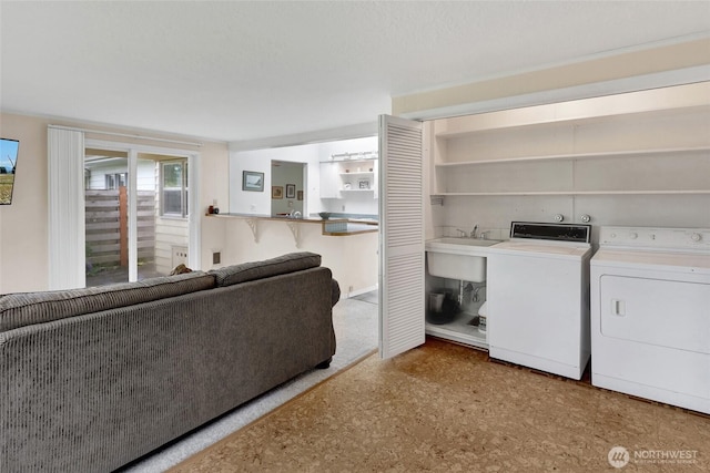 2708 Lynn St, Bellingham, WA 98225 - washroom featuring separate washer and dryer and a sink