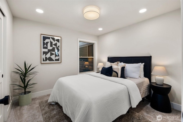 200 James St Unit 206, Edmonds, WA 98020 - bedroom featuring carpet, baseboards, and recessed lighting