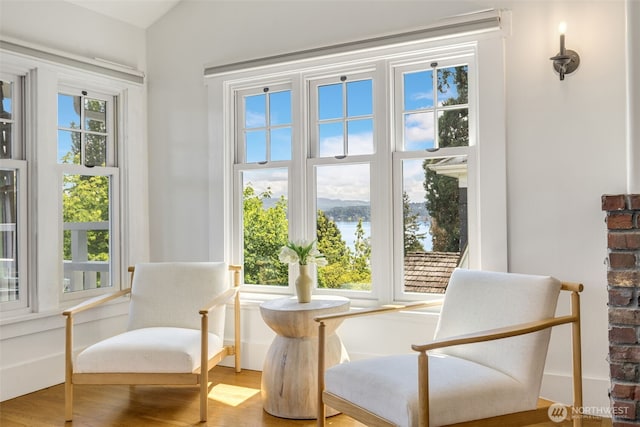 1542 Grand Ave, Seattle, WA 98122 - sitting room with wood finished floors and a water view