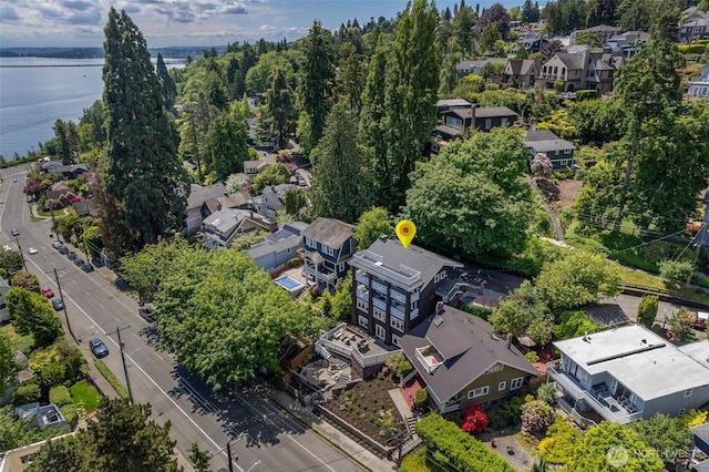 1542 Grand Ave, Seattle, WA 98122 - aerial perspective of suburban area featuring a large body of water
