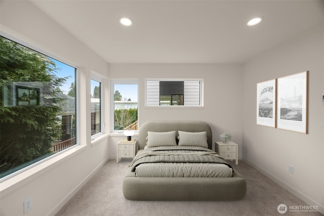 9223A 14th Ave NW, Seattle, WA 98117 - carpeted bedroom featuring recessed lighting and baseboards