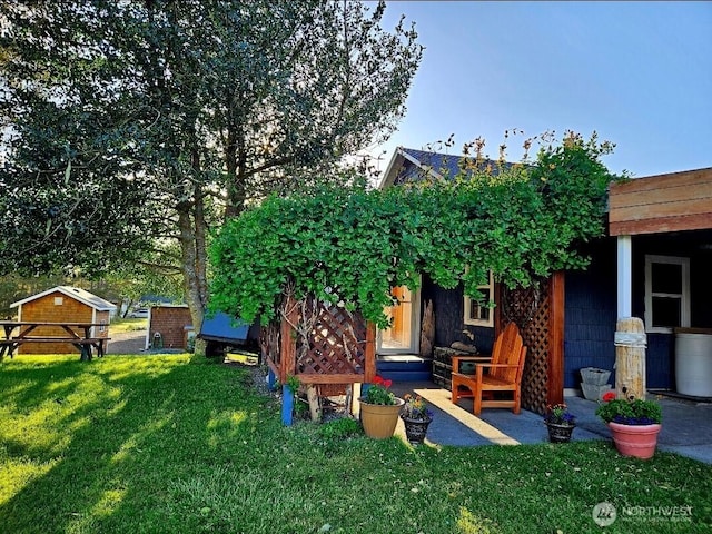 211 NW 25th St, Long Beach, WA 98631 - rear view of property featuring a yard