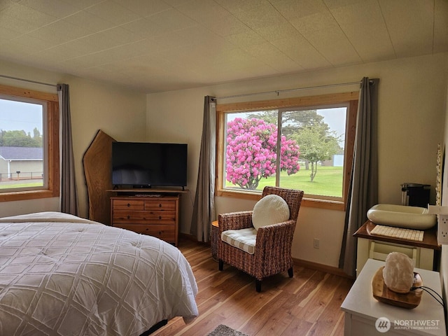 211 NW 25th St, Long Beach, WA 98631 - bedroom featuring wood finished floors, multiple windows, and baseboards