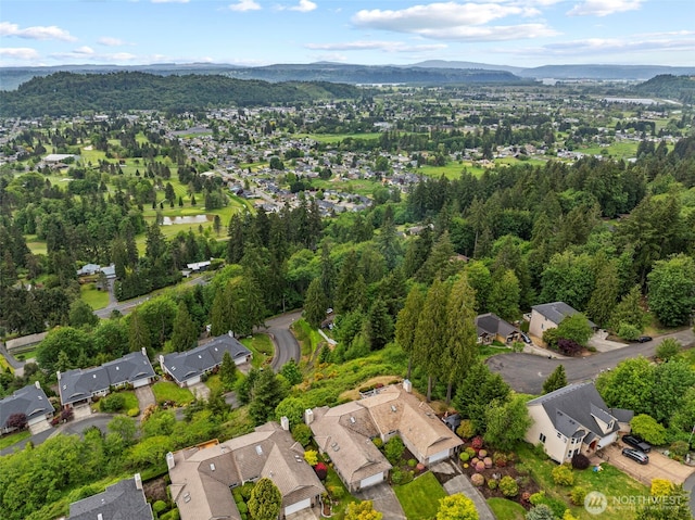 8 Clearview Dr, Longview, WA 98632 - aerial overview of property's location with nearby suburban area and mountains
