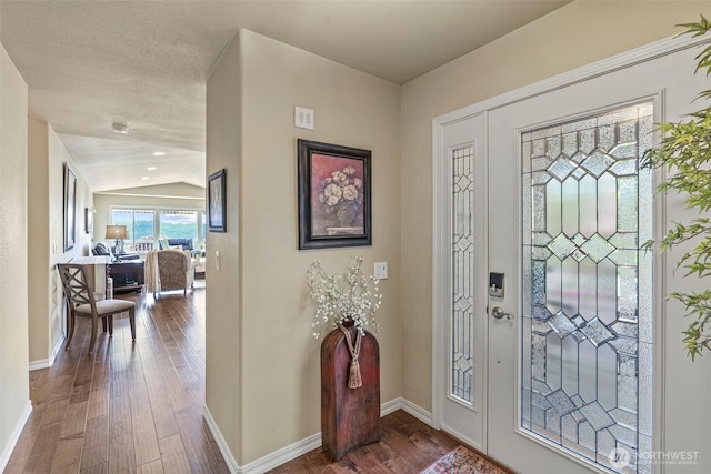 8 Clearview Dr, Longview, WA 98632 - foyer entrance with dark wood-style floors and baseboards