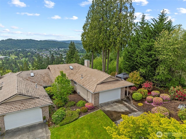 8 Clearview Dr, Longview, WA 98632 - view from above of property featuring mountains