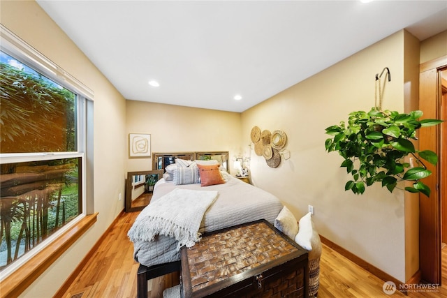 714 13th St, Bellingham, WA 98225 - bedroom featuring light wood-type flooring and recessed lighting