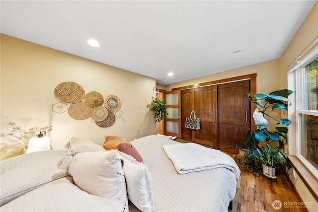 714 13th St, Bellingham, WA 98225 - bedroom featuring wood finished floors and recessed lighting