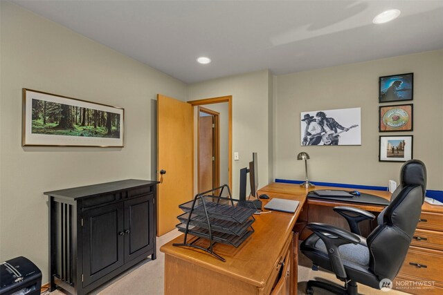 2041 NW Tregaten Ln, Poulsbo, WA 98370 - office with recessed lighting and light colored carpet