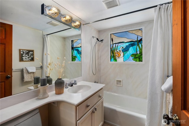 3249 Conkling Pl W, Seattle, WA 98119 - bathroom with shower / bath combination with curtain and vanity